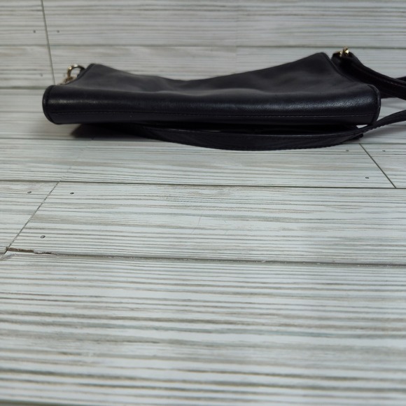 Kate Spade Small Black Leather Convertible Crossbody Handbag Purse Clutch - Picture 5 of 16